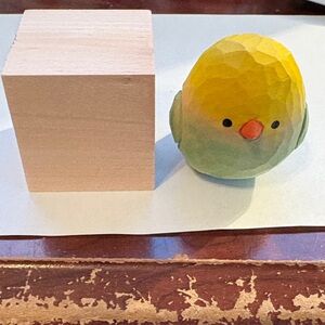 Handmade Wooden Sparrow Carving Figurine